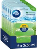 Ambi Pur Toiletblok Navulling Tea Tree & Dennen - 6 x 3 stuk - Voordeelverpakking