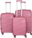 Peterson Serie - Ensemble de valises - Polypropylène - Rose - Serrure à combinaison - Fermeture éclair - Roues pivotantes