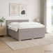 Maison Exclusive - lit boxspring LED avec matelas, couleur taupe, 140 x 190 cm, rembourré