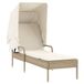 VidaXL Fauteuil de jardin avec assise capitonnée, Polyrattan, Acier, Crème, Blanc
