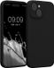 kwmobile telefoonhoesje geschikt voor Apple iPhone 15 - TPU backcover met siliconen coating - Smartphone case in zwart