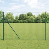 vidaXL Euro Hek 1,5 x 10 m PVC-gelaagd ijzer Groen
