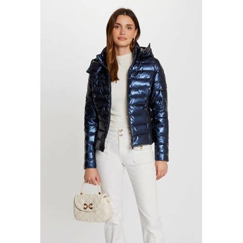 Morgan gewatteerde jas blauw