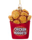 Kurt S. Adler boule de noël - Nuggets de poulet 9cm en verre, couleur rouge 1 pièce