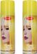 Spray pour cheveux ou teinture pour cheveux - 2x - couleur jaune - accessoires de déguisement - 125 ml - adultes et enfants - carnaval
