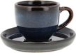 BITZ Espresso met schotel Dia 5,5 x 5 cm 7 cl Bleu foncé/Noir