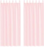 vidaXL Gordijnen voile met lussen 2 st 140x245 cm lichtroze
