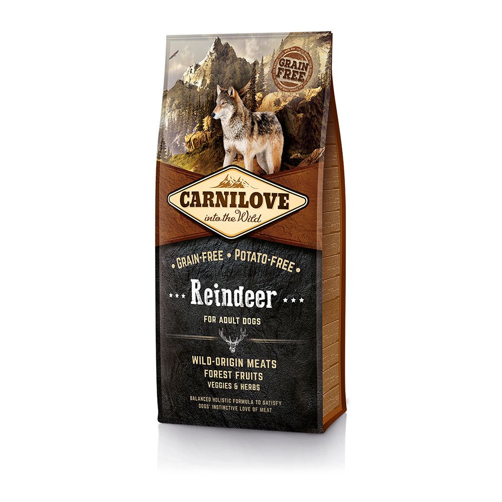 Brit Carnilove Adult Rendier 12kg - Graanvrij Hondenvoer met 70% Vlees!