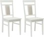 vidaXL Eetkamerstoel 2 st massief rubberhout wit 36 x 44,5 x 91,5 cm