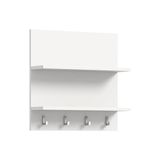 xonox.home X07A9622 Project X systeemmeubel garderobe paneel wandboard in wit hoogglans, ca. 52x52x15 cm