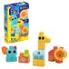 MEGA HKN42 - MEGA Bloks Safari Speelset, 15 blocs sensoriels (lion, girafe et éléphant), jouet de construction, jouet de construction pour enfants à partir de 1 an.
