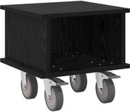 vidaXL TV Stand 37 x 35 x 35 cm Black Oak Engineered Wood