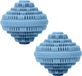 Home Deco Factory Boule de lavage - 2x - avec billes en céramique - D10 cm - bleu