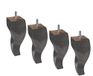 MARGOT Royal LOUIS XV 3700527849720 bedpoten, hout, grijs, eiken, hoogte 15 cm, 4 stuks