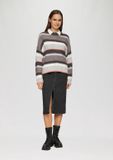 s.Oliver Jupe Graphite Rayé Coton Taille 44