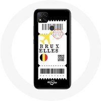 Maniacase Hoesje voor Xiaomi Redmi 9C Vliegticket Brussel