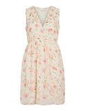 VILA VIEMMA S/L V-NECK SHORT DRESS/KA Dames Mini jurk Polyester Pastelgroen/Lichtoranje/Pastelroze/Wolwit