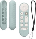 kwmobile hoes compatibel met Google TV Streamer 4K hoes - Siliconen anti-slip hoes voor afstandsbediening in pastelgroen