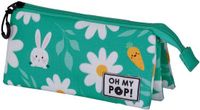 Karactermania Oh My Pop! in bloei-Triple Roletui - Potloden etui - Pennenetui - Turquoise