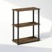 Furinno Turn-N-Tube 3-laags multifunctioneel compact displayrek, rek, boekenkast, Columbia walnoot/zwart
