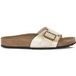 Birkenstock Catalina Cushion Buckle Dames Slippers Beige Leerlook Maat 36