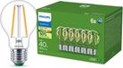 Philips LED Philips UltraEfficient LED lamp Transparant - 40W - E27 fitting - Warmwit licht; 2700K - Energielabel A - 6-pack