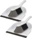 Merkloos Sorex Stoffer en blik - 2x - kunststof - 36 x 23 cm - grijs