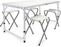 Merkloos / Sans marque Famanu Campingtafel met 4 Stoelen - 5-delige Picknickset