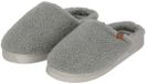 Apollo Warme teddy heren slippers - Heren pantoffels met stevige zool - Wollen slippers - 46 - Grijs