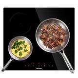 Cecotec Bolero Squad I 3000Eco Plaque à induction 3 zones 6,6 kW | Grande zone 280 mm, 3000 W, contrôle tactile, 9 niveaux, minuterie 99 min, verrouillage enfant