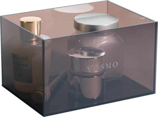 YOSMO Spa - Make-up organizer - H12xB15xL20 cm - Badkameraccessoires - zeephouders - opbergsysteem - acryl make-up organizer - zeepbakje - hoogwaardig acryl - shelfie box