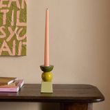NOUS Living Hinke bougeoir 12x6 cm - vert clair/vert/vert foncé
