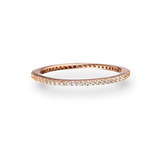 Glanzstücke München Zilveren ring Sterling zilver Zirkonia Rose 17.25 mm / maat 54