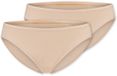 SCHIESSER 95/5 slip (2-pack) - dames mini biologisch katoen zand
