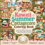 Kawaii Summer Cottagecore Coloring Book