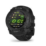 Garmin [Renewed] Instinct 3, Tactical Edition, 50mm rugged GPS smartwatch with AMOLED screen,built in sports apps & health monitoring, LED flashlight, up to 24 days battery life, Black, Renewed