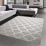 CARPETIA Marokkaans tapijt voor hal & woonkamer | onderhoudsvriendelijk en ongevoelig | grijs maat 140x200 cm