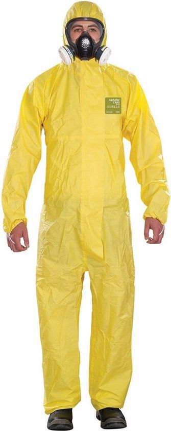 Ansell AlphaTec 2300 PLUS Chemische Beschermingspak - Geel - Maat 3XL