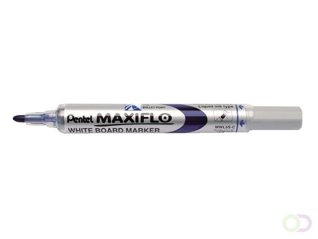 Pentel Viltstift MWL5 Maxiflo whiteboard blauw 1mm