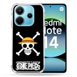 Cokitec Versterkte hoes voor Xiaomi Redmi Note 14 4G Manga One Piece Doodshoofd