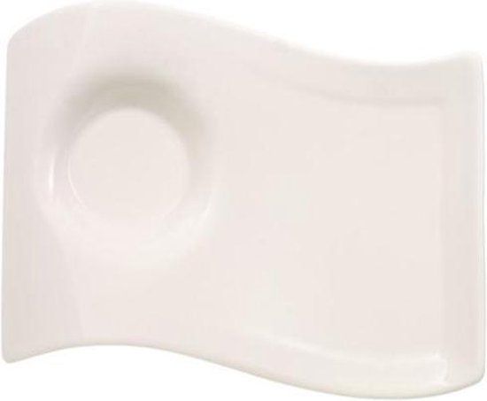 Villeroy & Boch New Wave Espresso Schotel - 17 x 13 cm - Wit - Porselein - Vaatwasserbestendig