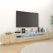 Maison Exclusive - Meuble TV avec éclairage LED, aspect chêne Sonoma, 260 x 35 x 40 cm