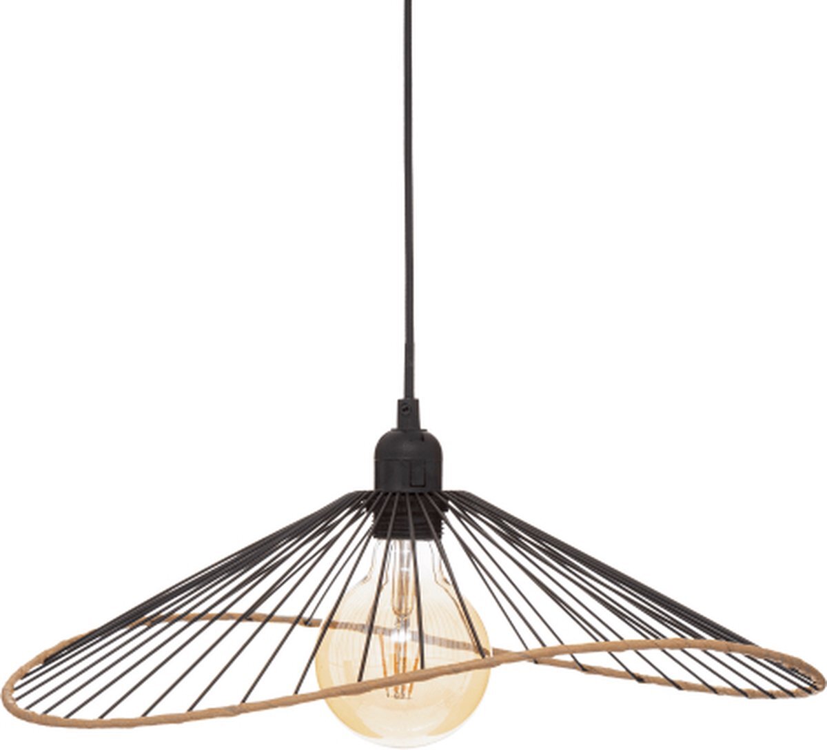 Atmosphera Hanglamp Alara zwart metaal draad