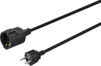 Sygonix SY-4872640 Stroom Verlengkabel 16 A Zwart 10.00 m H05VV-F 3G 1,5 mm²