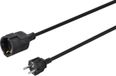 Sygonix SY-4872640 Stroom Verlengkabel 16 A Zwart 10.00 m H05VV-F 3G 1,5 mm²