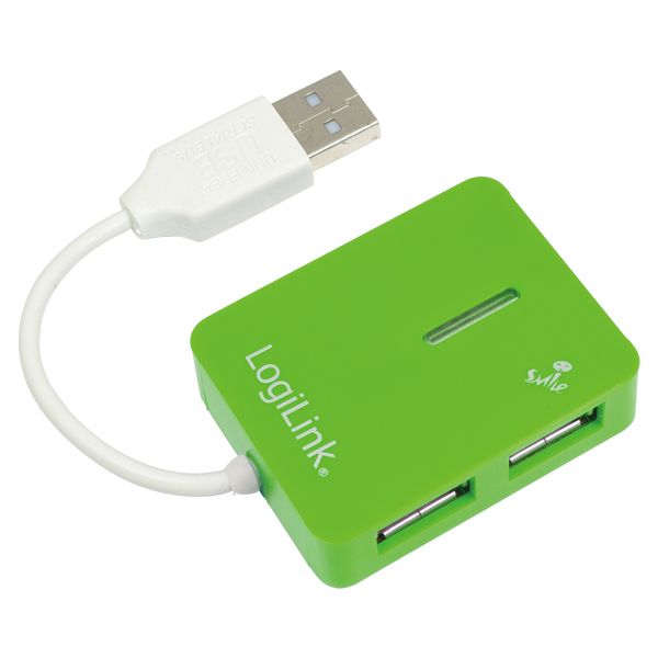 LogiLink USB 2.0 4-Port Hub - Groen