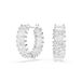 Swarovski Matrix Oorbellen Dames Transparant/Zilver Metaal Kristal