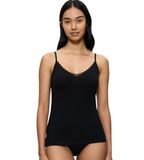 Triumph Feel Of Cotton Spaghetti Top Zwart