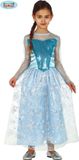 Fiestas Guirca Prinsessen verkleed jurk/kostuum - blauw - voor meisjes - prinses - sneeuwprinses 110/116