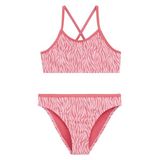 WE Fashion cropbikini met zebraprint - roze